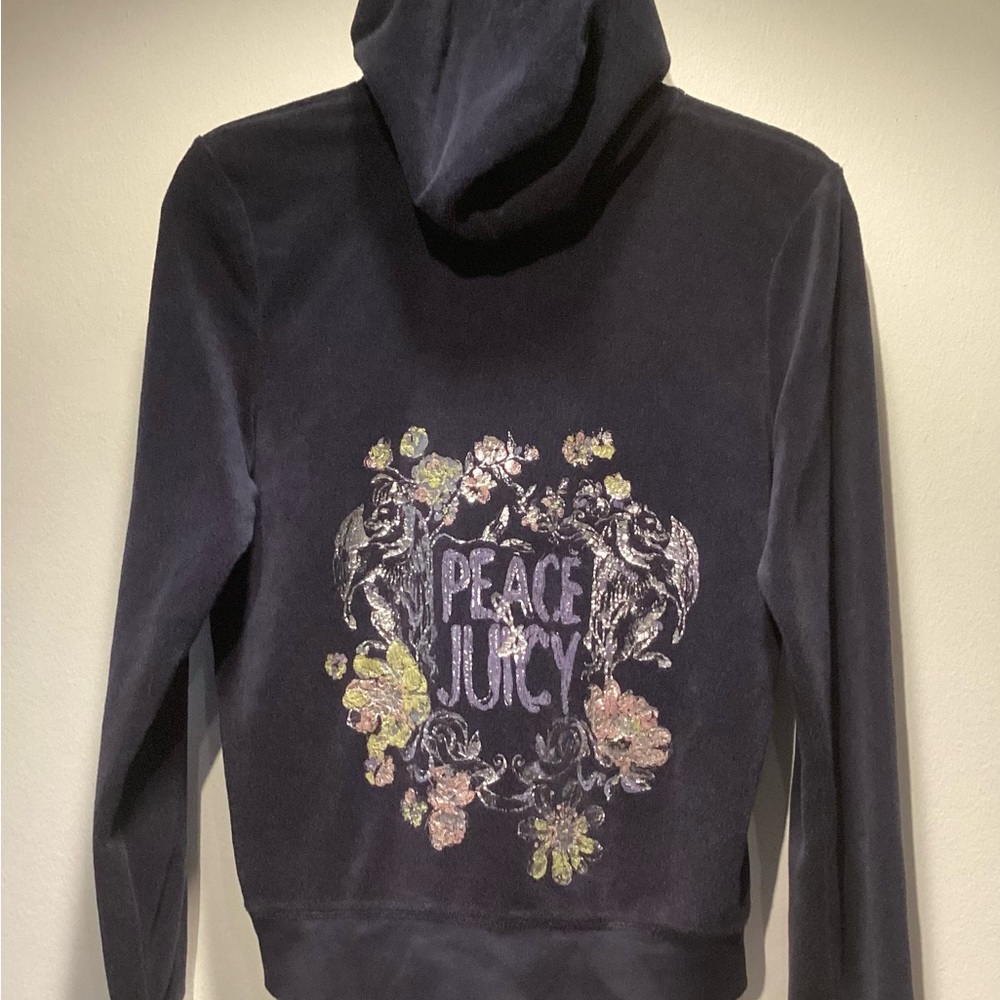 Vintage Y2K Juicy Couture Zip Up Hoodie Rare Terry Cloth